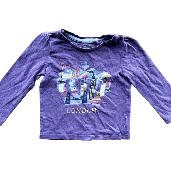 Baby Gap 2T Girls Graphic Long Sleeve  Tee Shirts Bundle - Picture 3 of 5